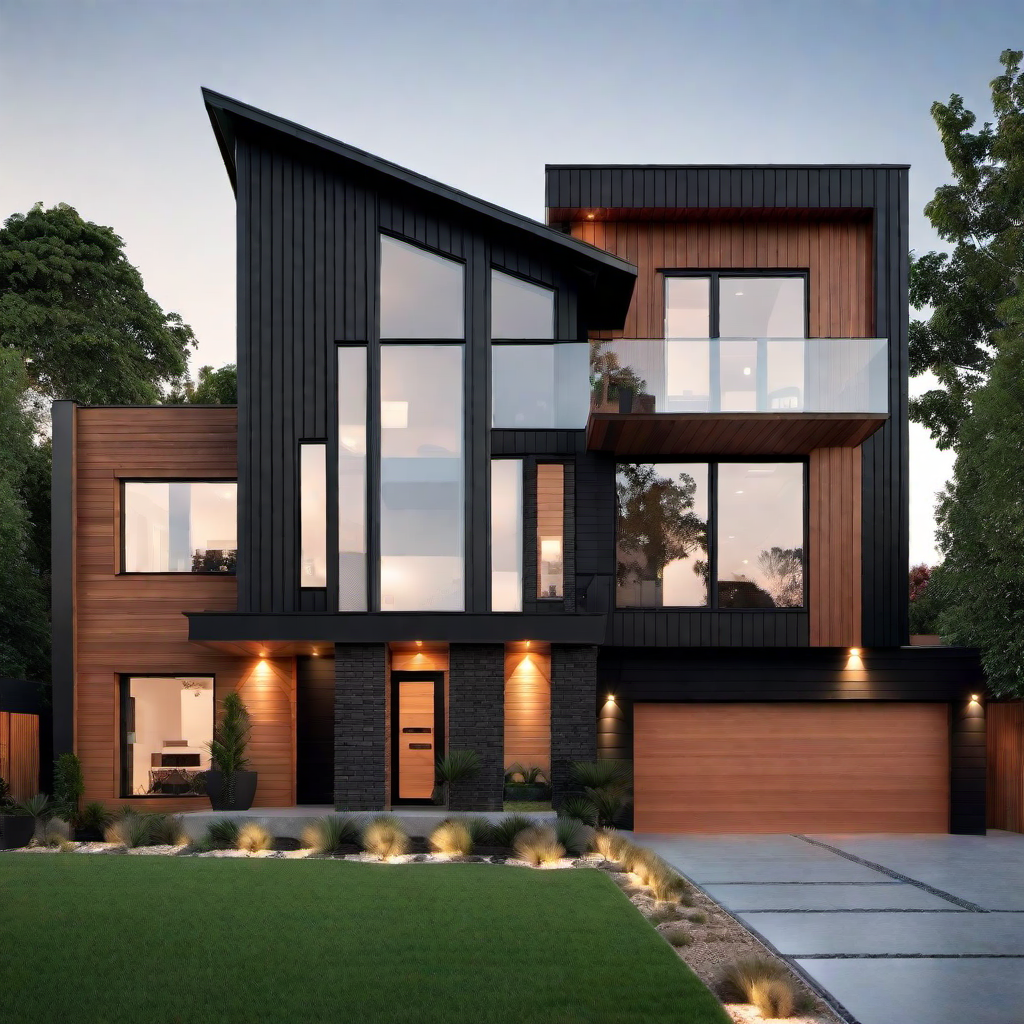 Blend of Textures: Black and Cedar Outdoor Enhancements