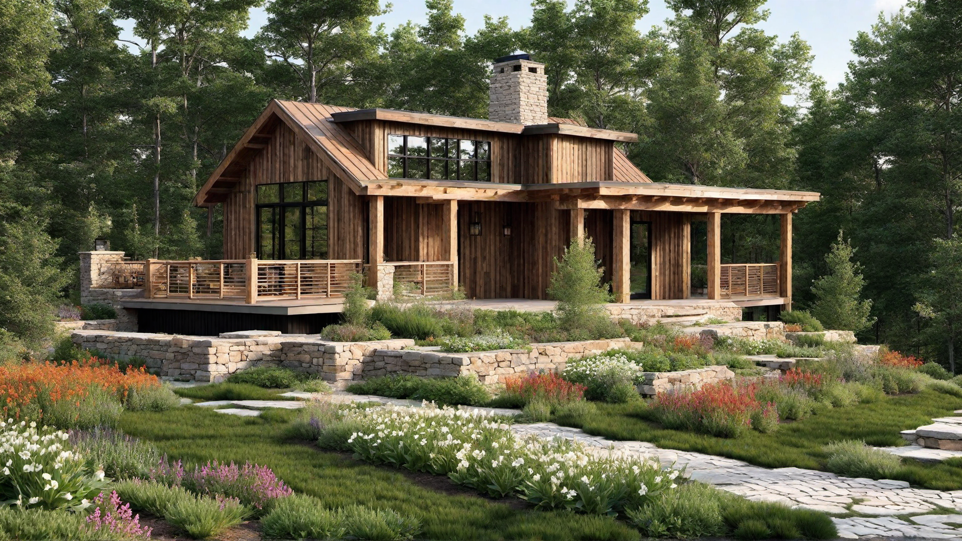 Living Off the Land: Organic Elements in Rustic Cabin Home Exteriors