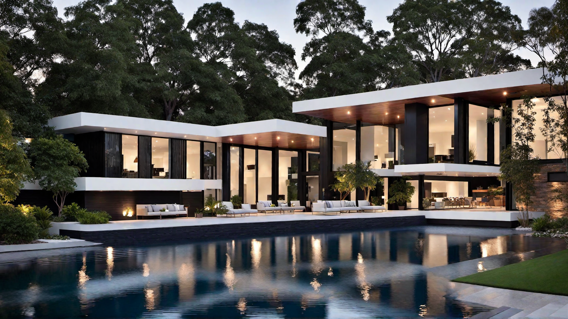 Reflecting Ponds: Enhancing Contemporary Home Exteriors with Water Elements