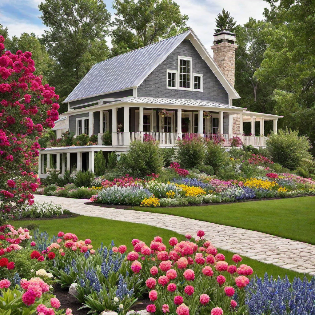 Farmhouse Colors Resembling a Flower Garden