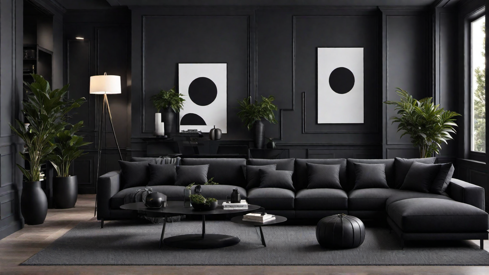 Minimalist Noir: Moody Decor with Clean Lines
