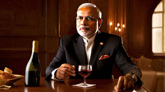 Does Modi Drink Wine