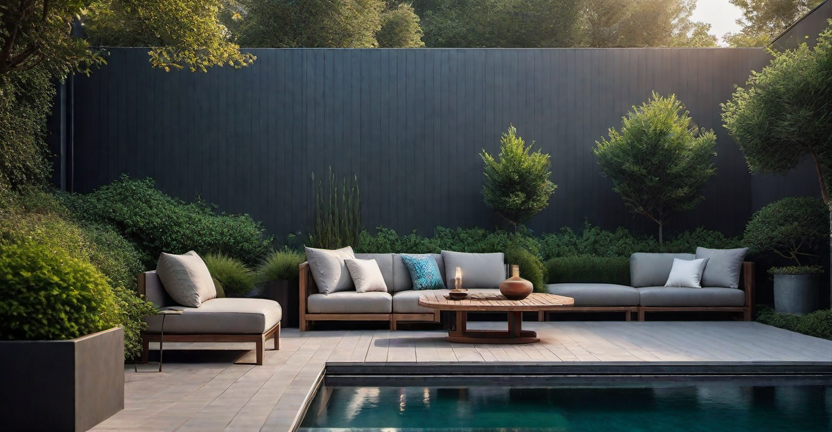 Cozy Corner: Small Pool with Seating Area