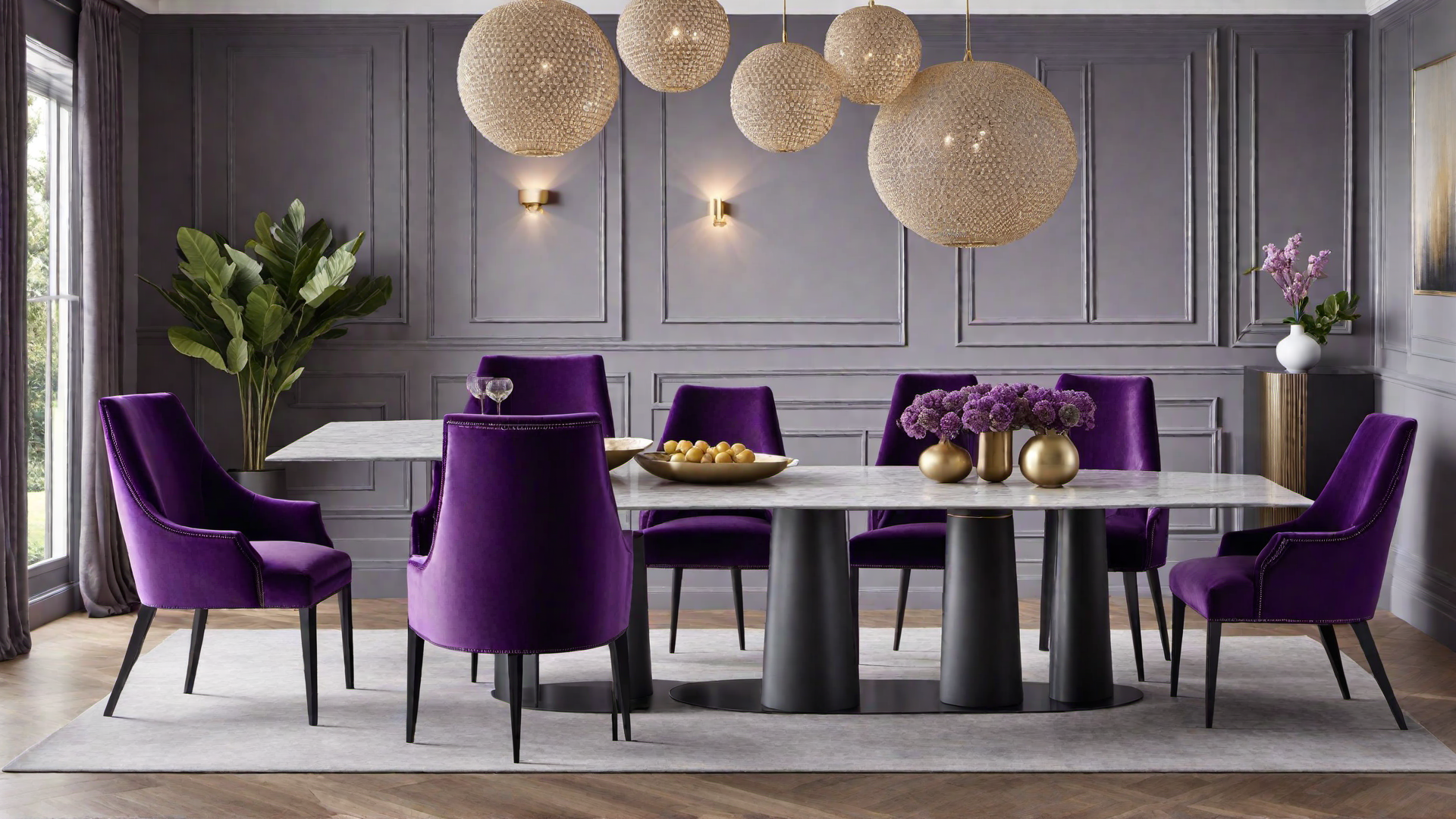 Chic Purple Dining Chairs for a Unique Dining Area