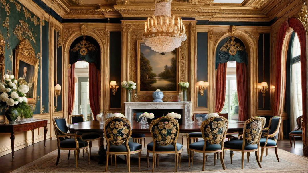 Artistic Flourishes: Victorian Dining Room Wall Decor and Art Displays