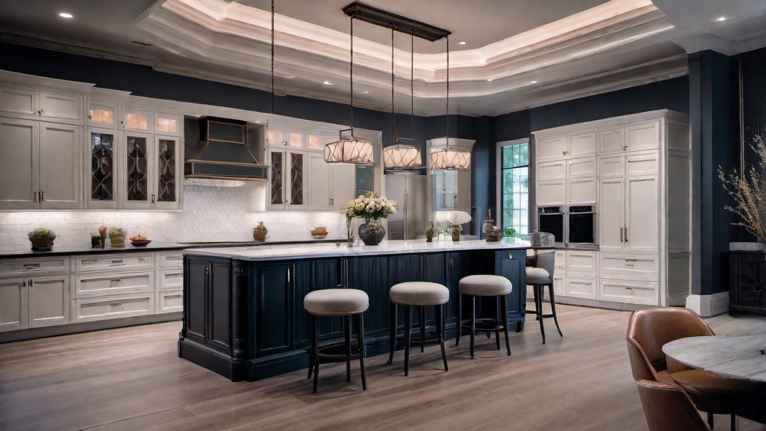 Efficient Layout: Traditional Kitchen with Island