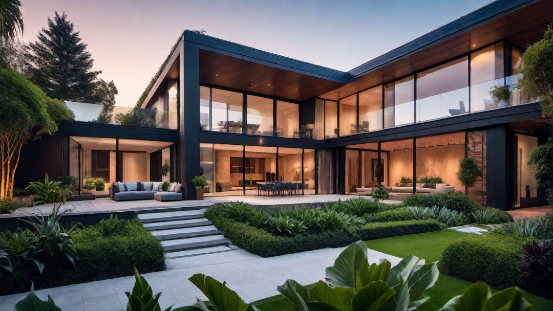Roof Garden Paradise: Greenery on Modern Exterior House