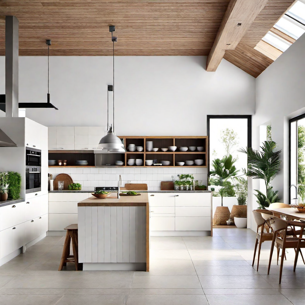 30. Coastal Inspiration: Nautical Touches in Scandinavian Kitchen Styling