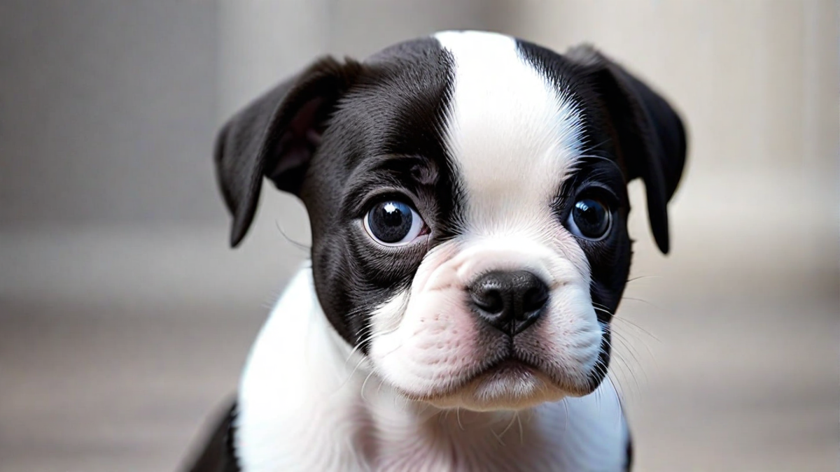The Expressive Eyes of Boston Terrier Puppies