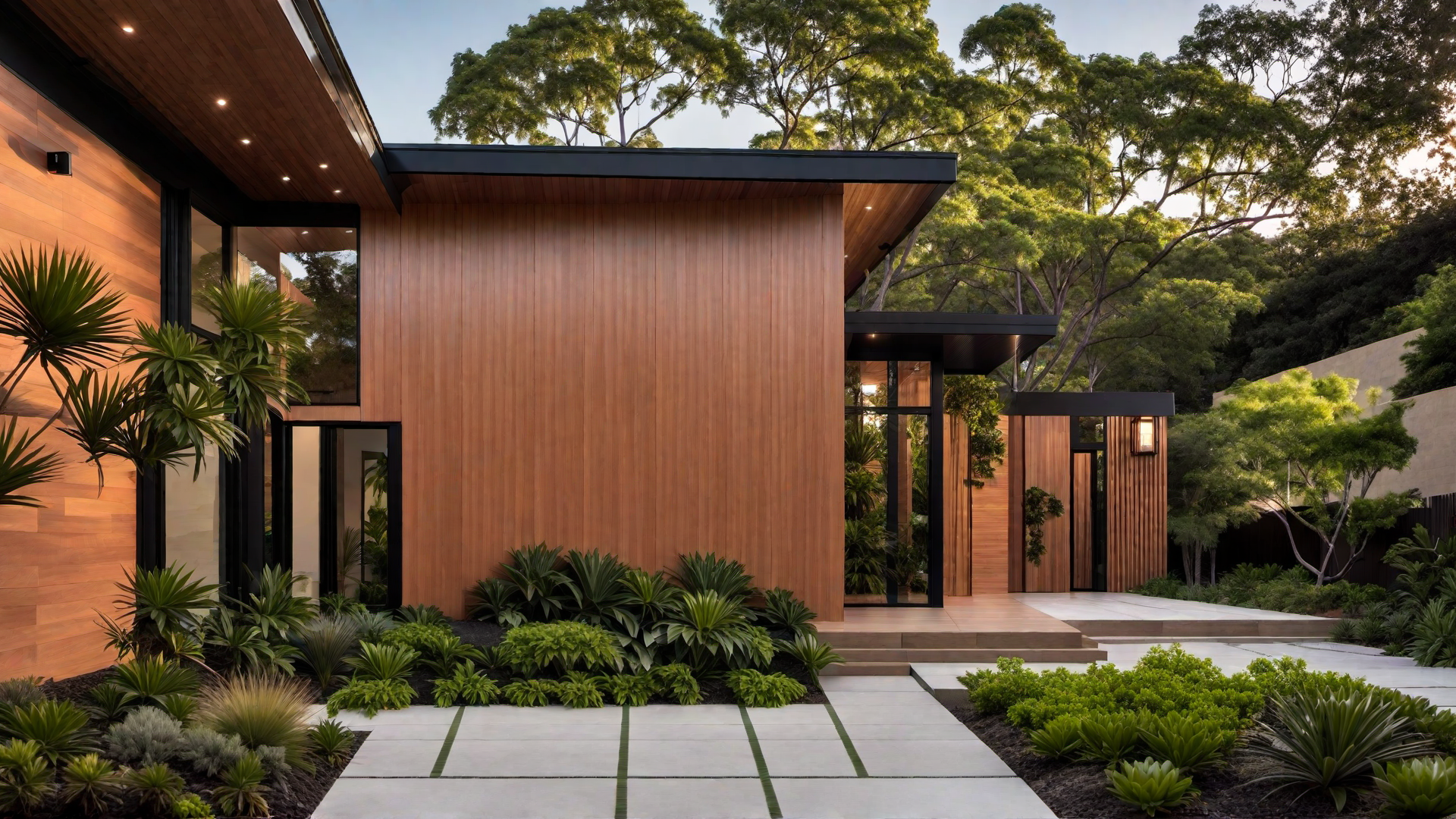 Horizontal Wood Paneling with Modern Flair