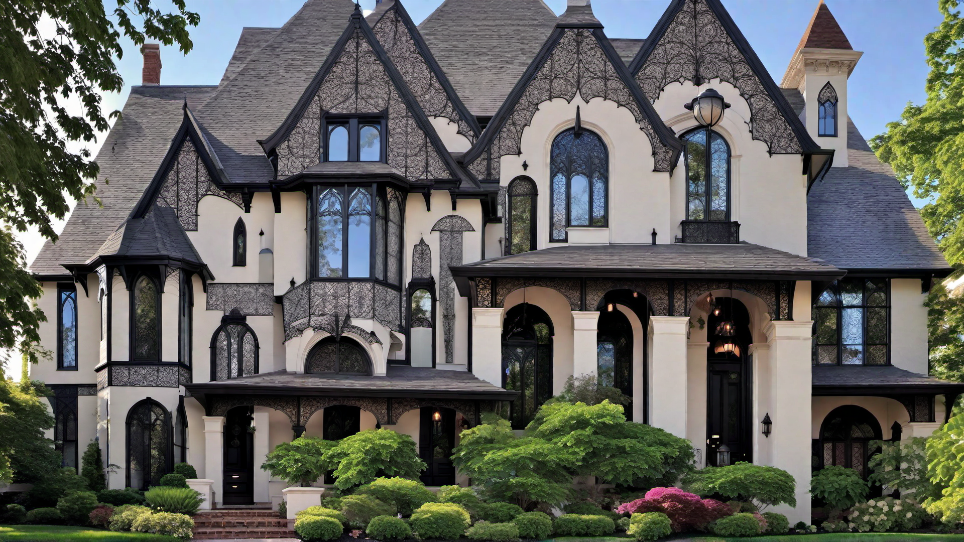 Gothic Revival Elements: Pointed Arches and Ornamental Details