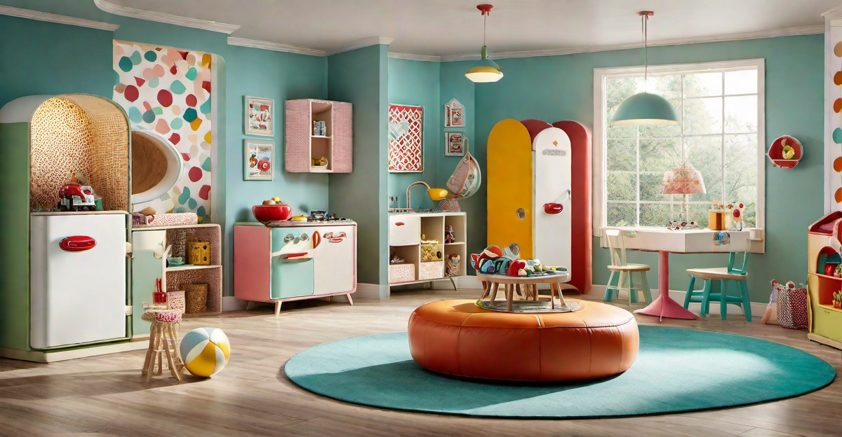 Retro Revival for Kids: Whimsical and Colorful 50s Playroom