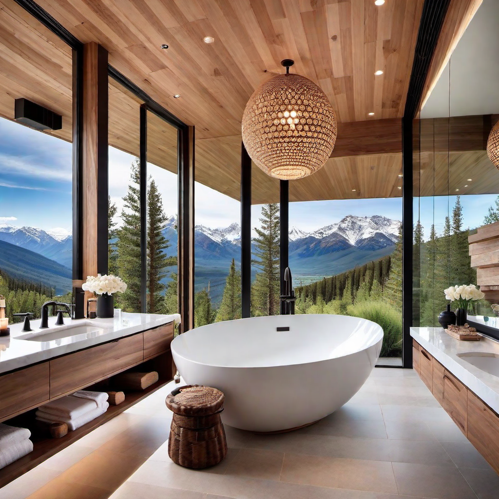 Spa-Inspired Bathroom: Relaxation with a View