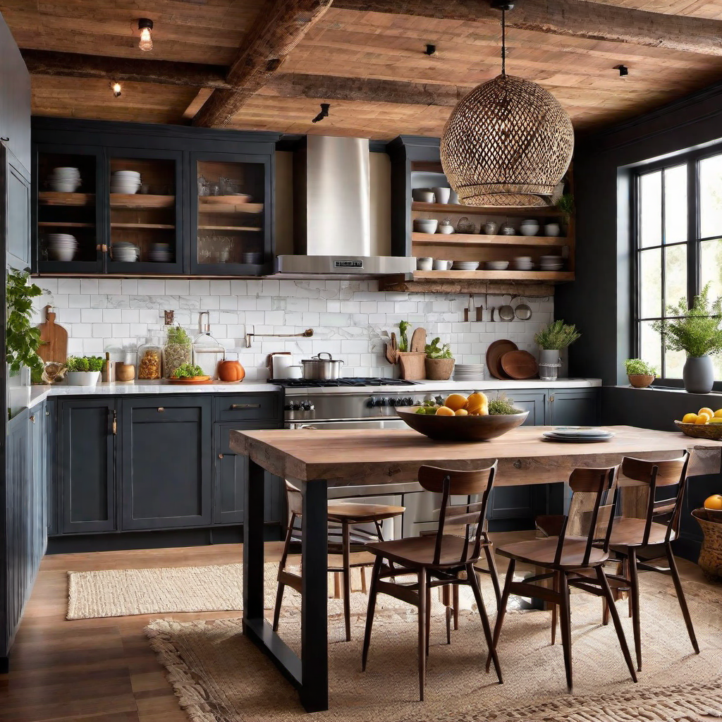 Rustic Appeal: Eclectic Kitchen Farmhouse