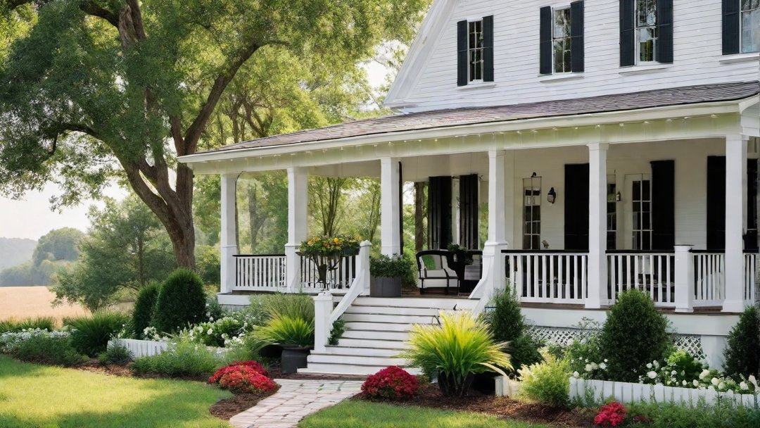 Farmhouse with Wrap-Around Veranda and Porch Swing