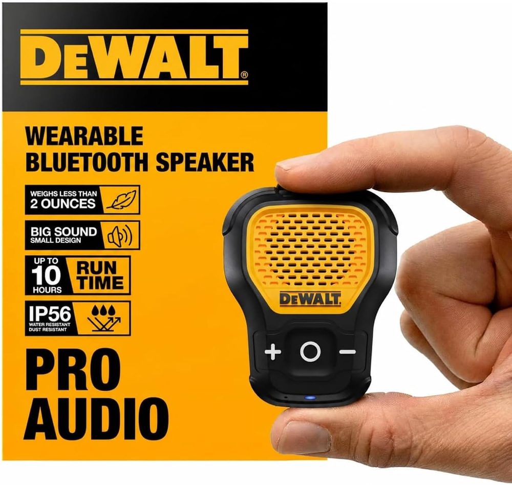 DEWALT mini wearable Bluetooth speaker