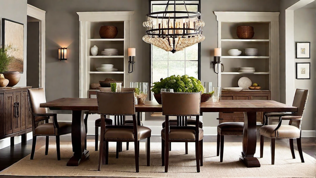 Elegant Ranch: Sophisticated and Refined Dining Room Design
