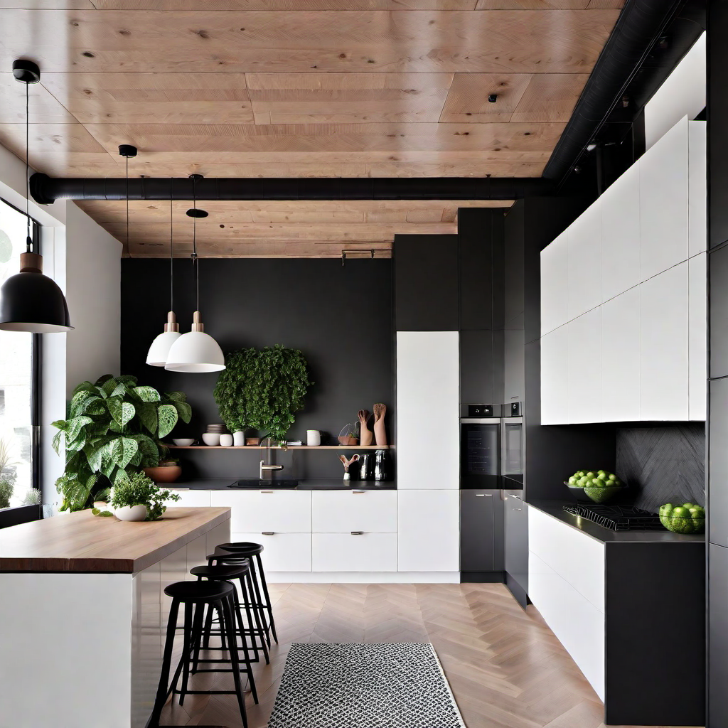 11. Textural Contrast: Mixing Materials in Scandinavian Kitchen Design Ideas