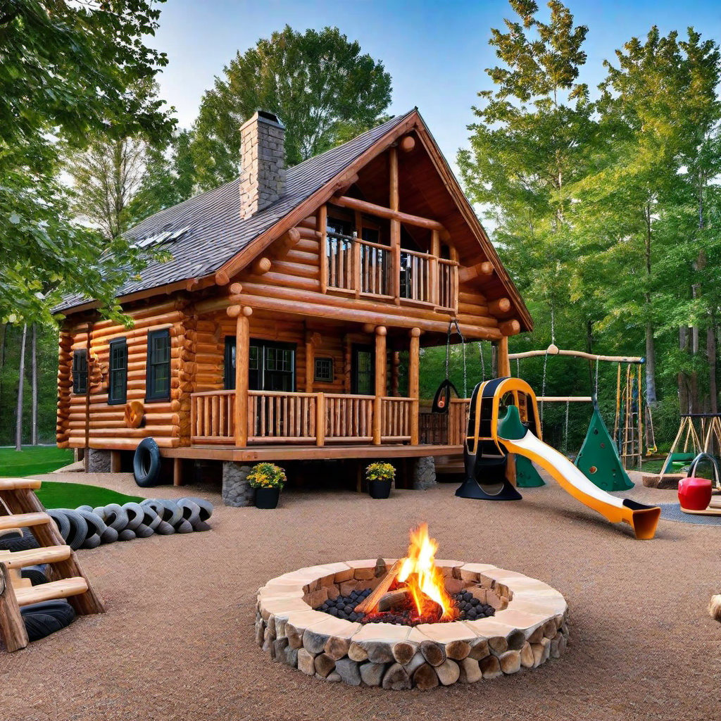 Log Cabin Exterior Play Areas: Fun for the Whole Family