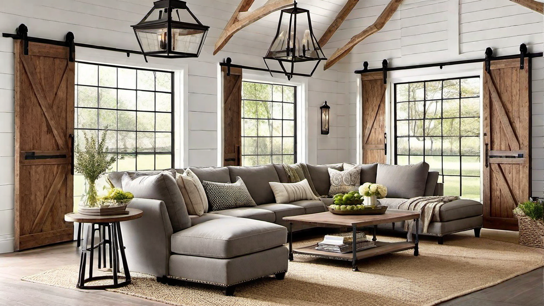 Barn-Inspired Aesthetics: Sliding Barn Doors and Metal Accents