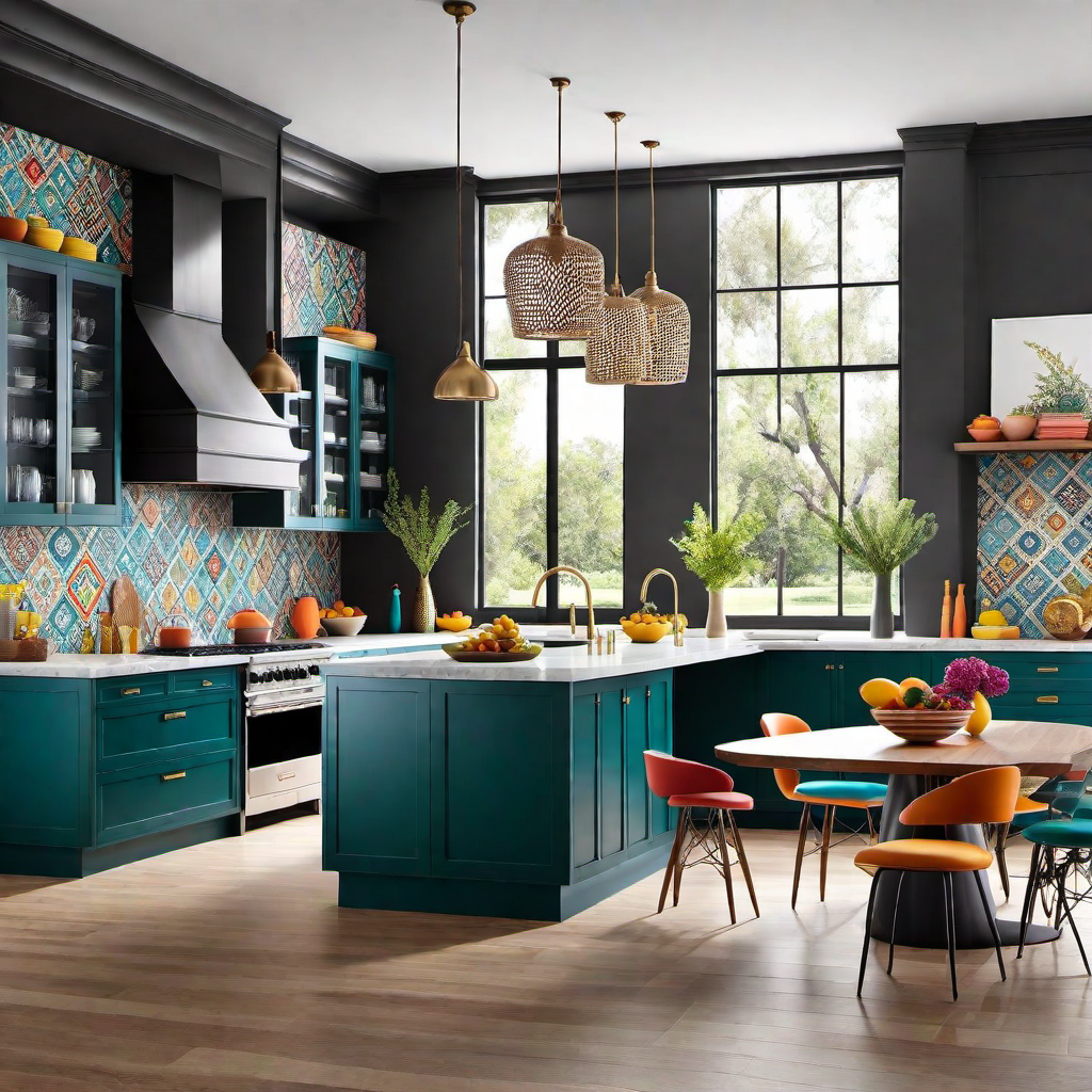 Vibrant Palette: Colorful Eclectic Kitchen