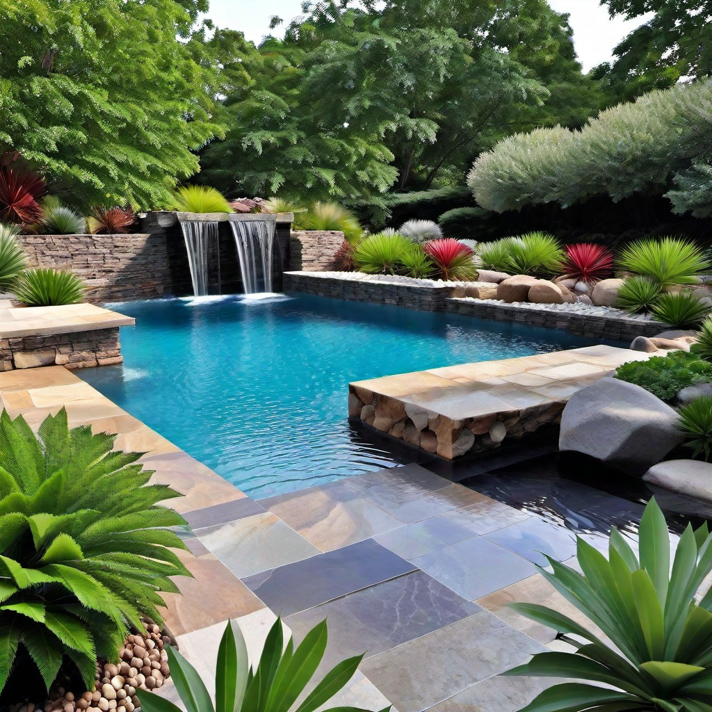 Rocky Retreat: Natural Stone Pool Landscaping