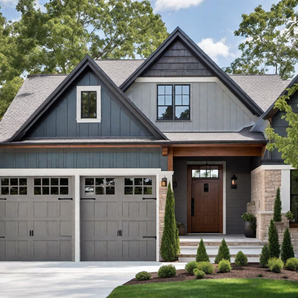 Garage Complements: Exterior House Colors With Garage Door
