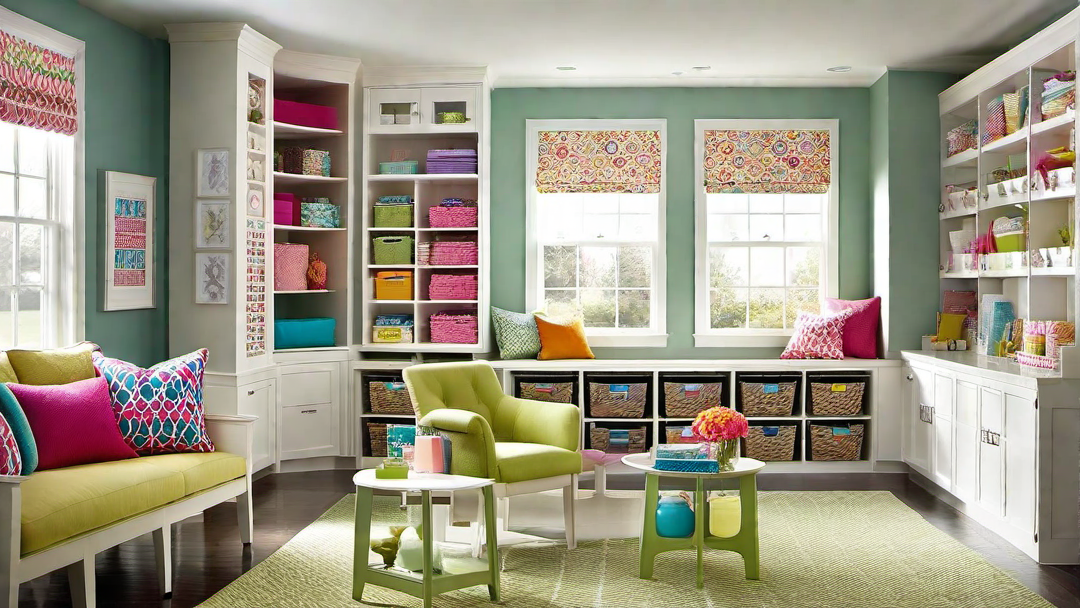 Cozy Comfort: Effulgent Craft Room with Warm and Inviting Atmosphere