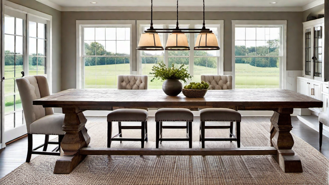 Family Gathering: Spacious Farmhouse Dining Room