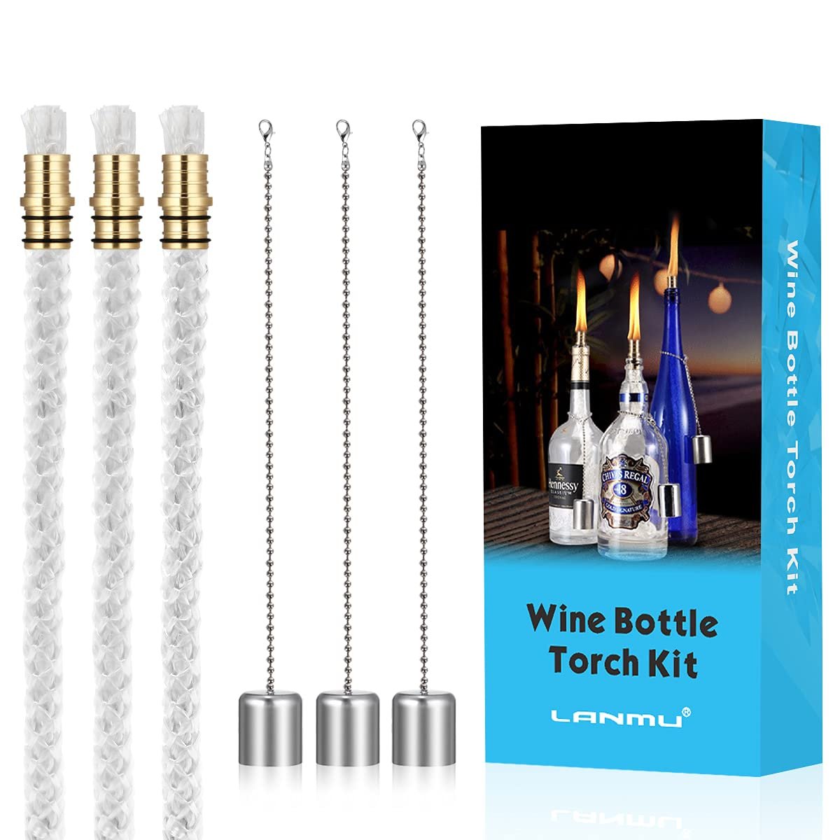 LANMU Wine Bottle Torch Wicks