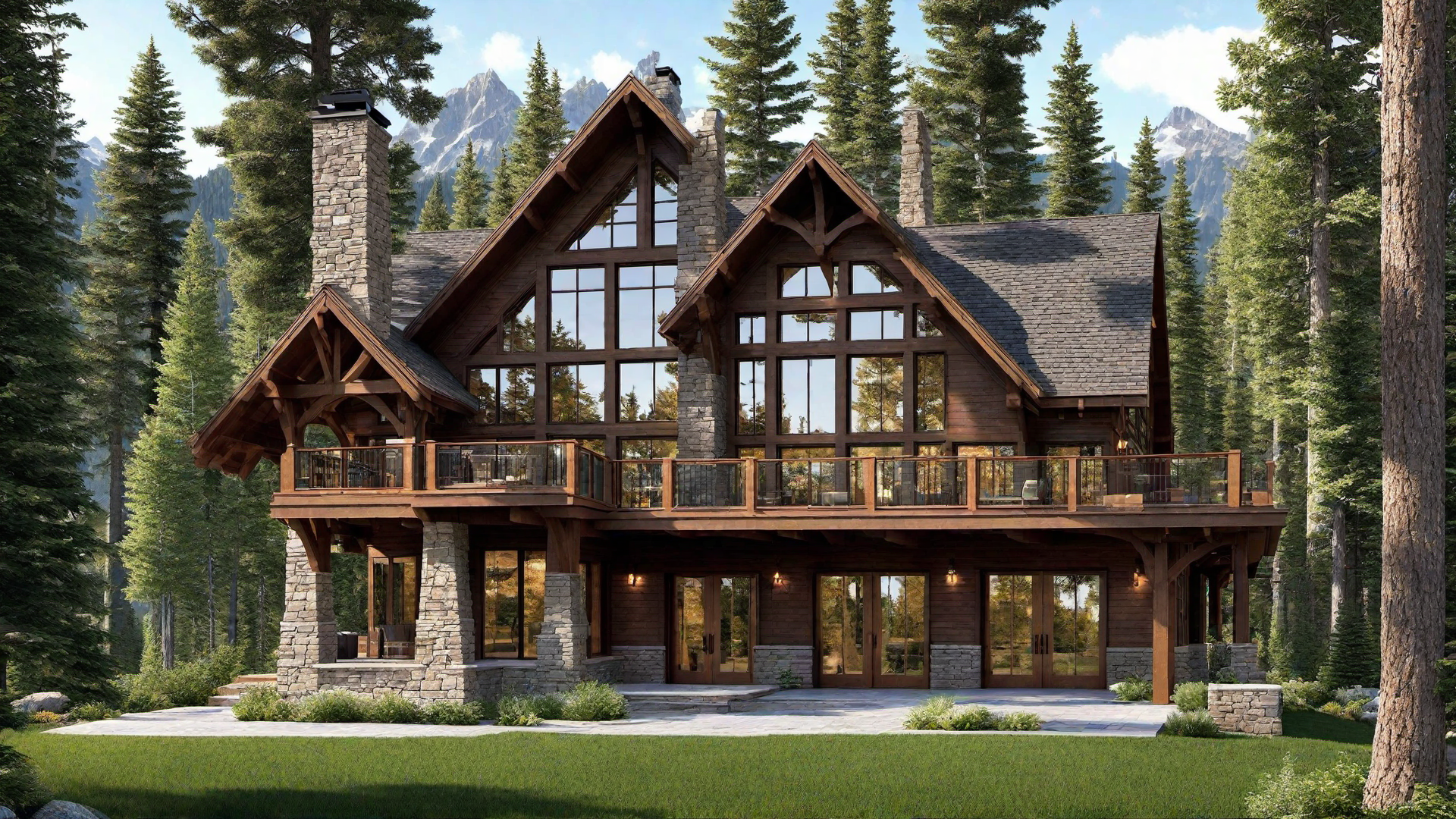 Traditional Alpine-inspired Mountain House