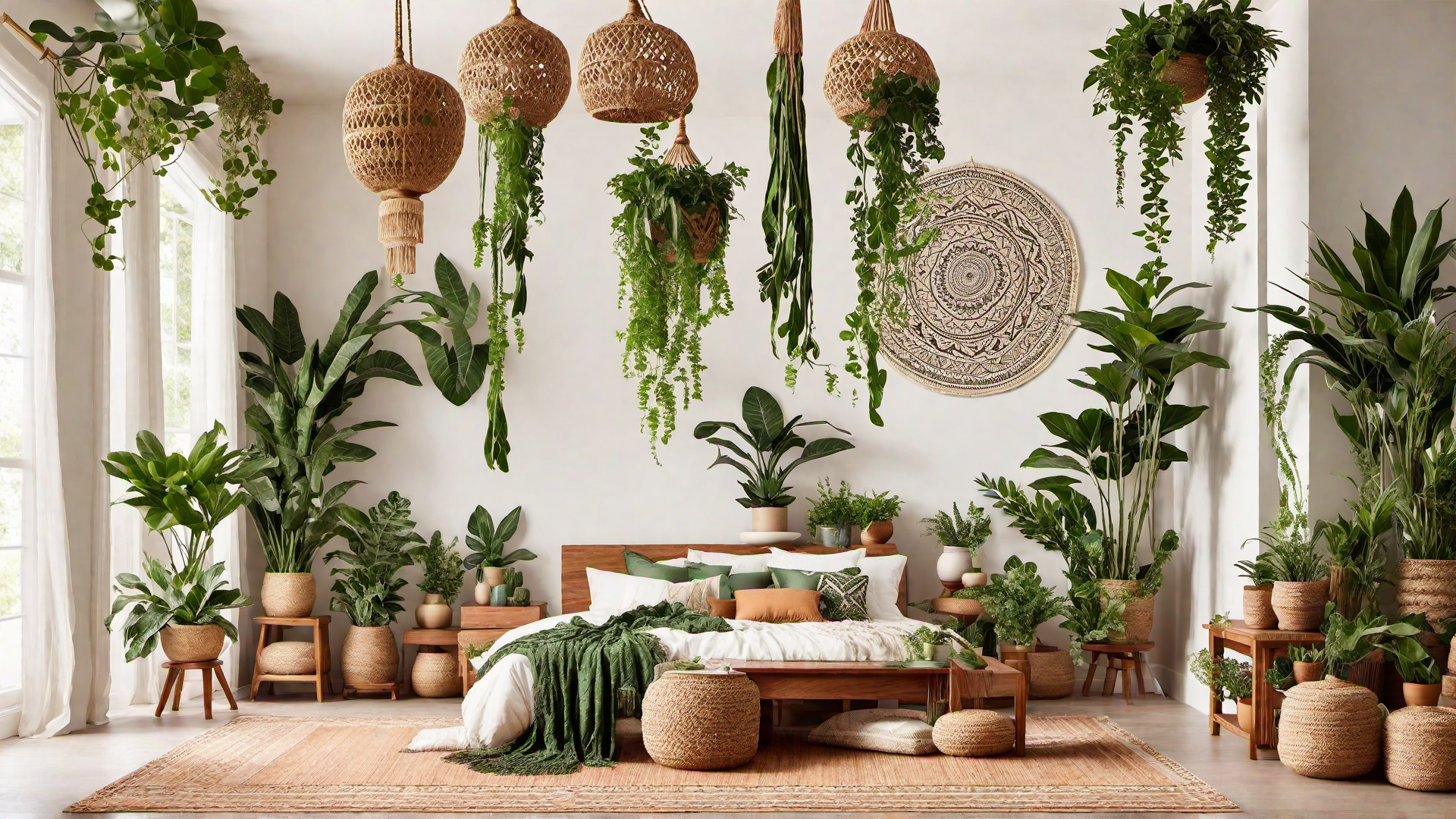 Hanging Plants: Bringing Greenery into the Boho Bedroom