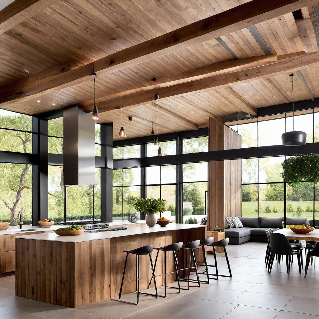 Rustic Ceilings: Exposed Beams and Wooden Planks