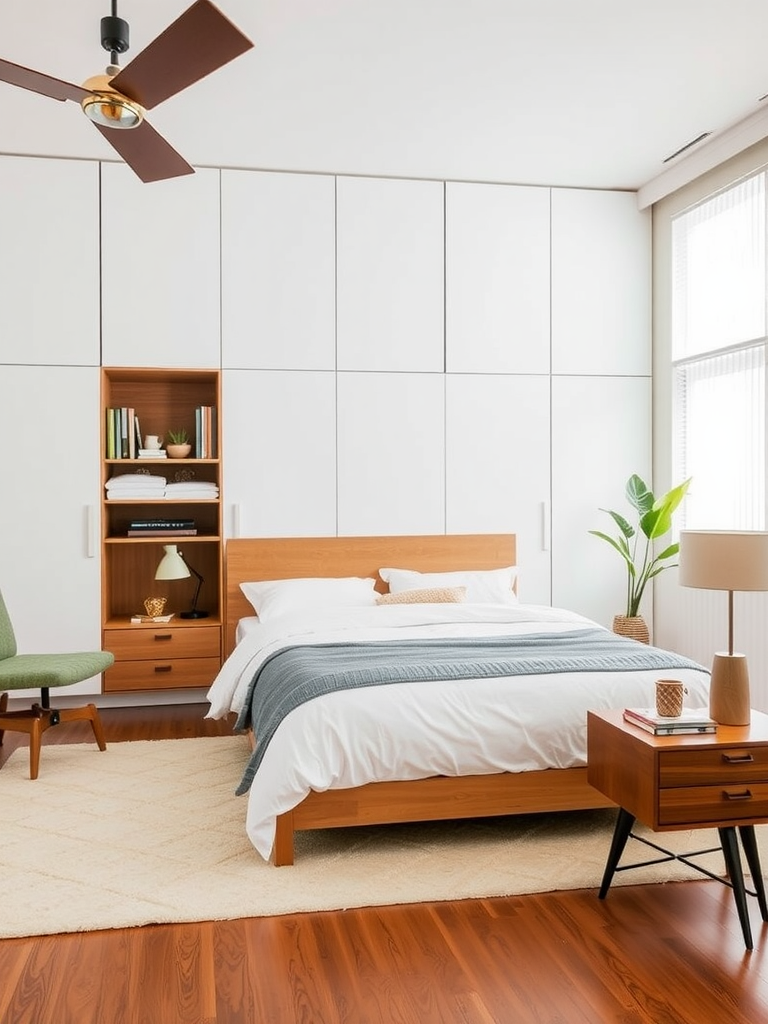 Functional Storage Solutions in Mid-Century Modern Bedrooms