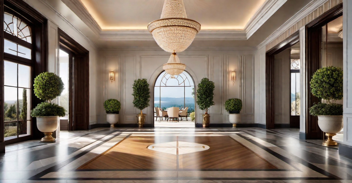 Artistic Flair: Painted Ceilings and Mosaic Tile Floors