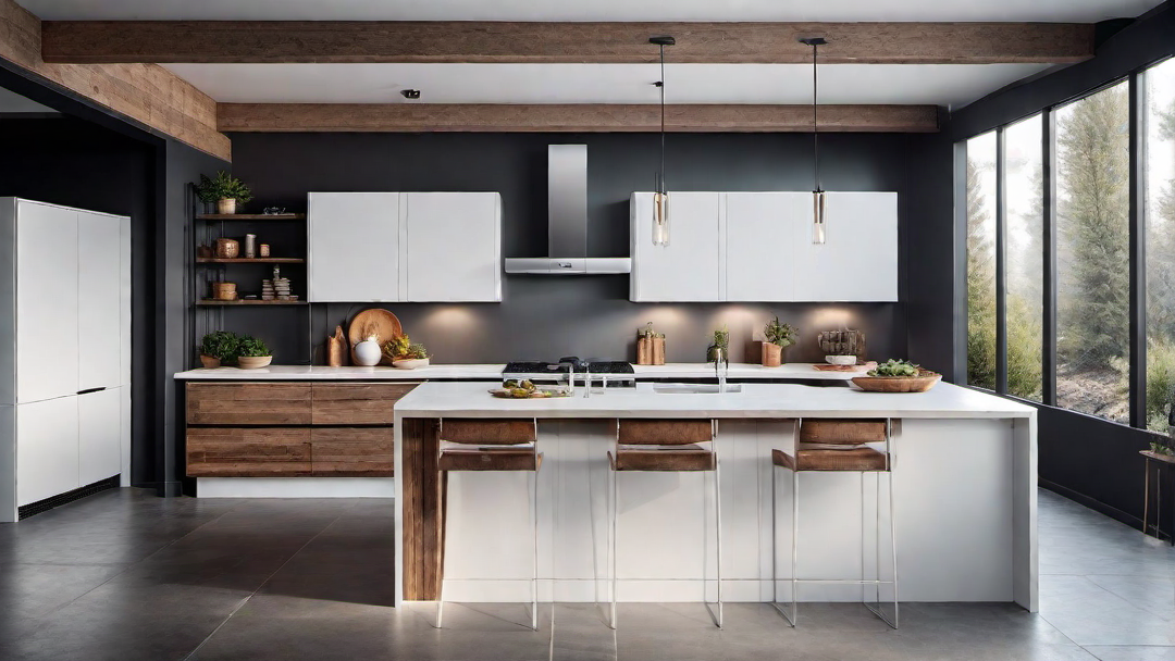 Rustic Elegance: Modern Kitchen with Farmhouse Touches