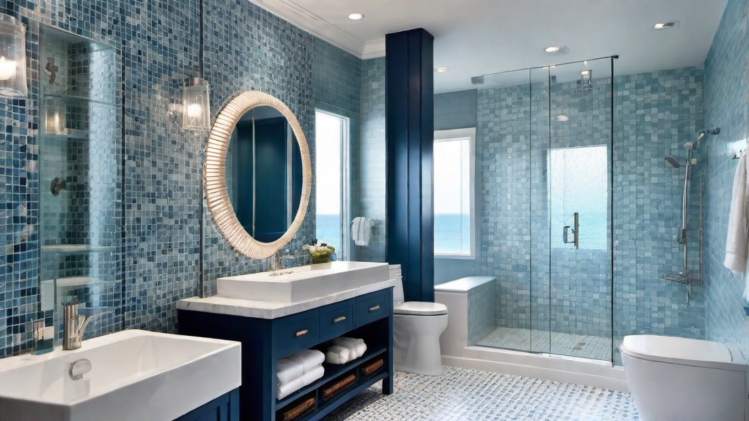 Coastal Retreat: Nautical Theme in Shower-Only Bathroom Design