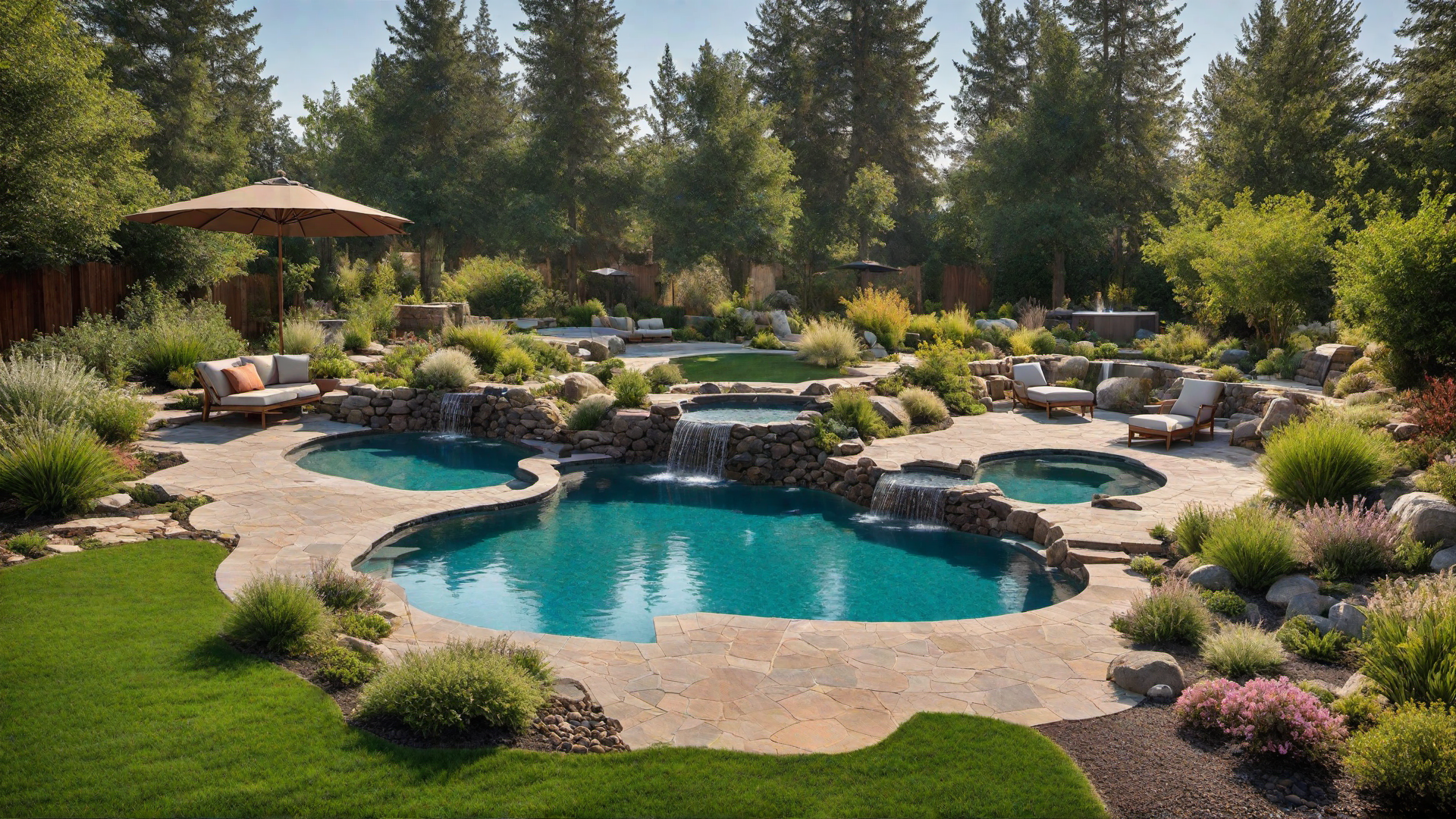 Eco-Friendly Pool with Natural Filtration