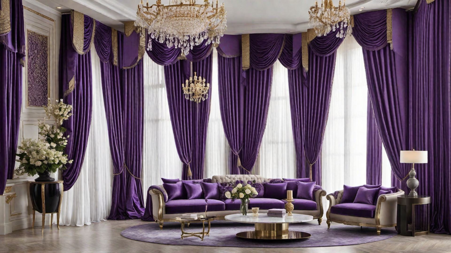 Regal Purple Curtains for a Touch of Elegance
