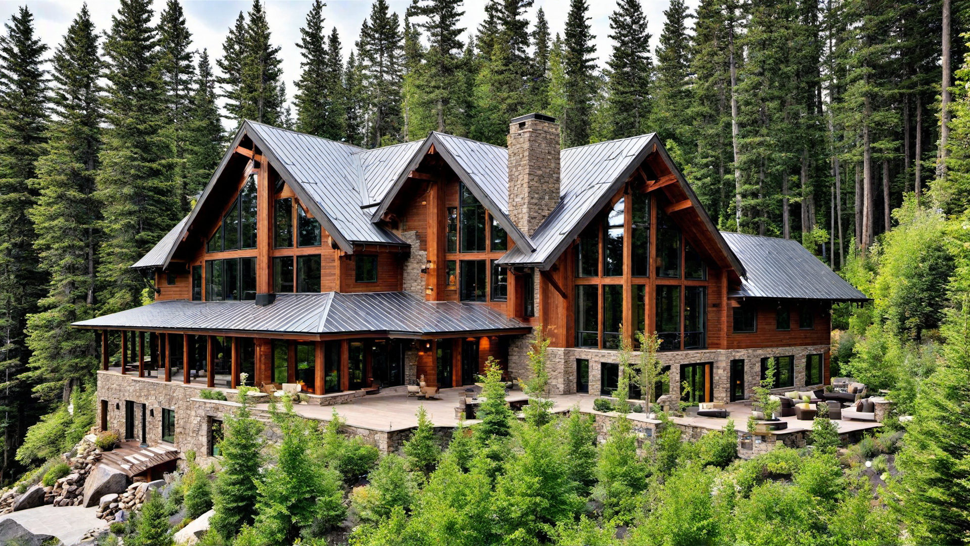 Modern Cabin with Sustainable Materials