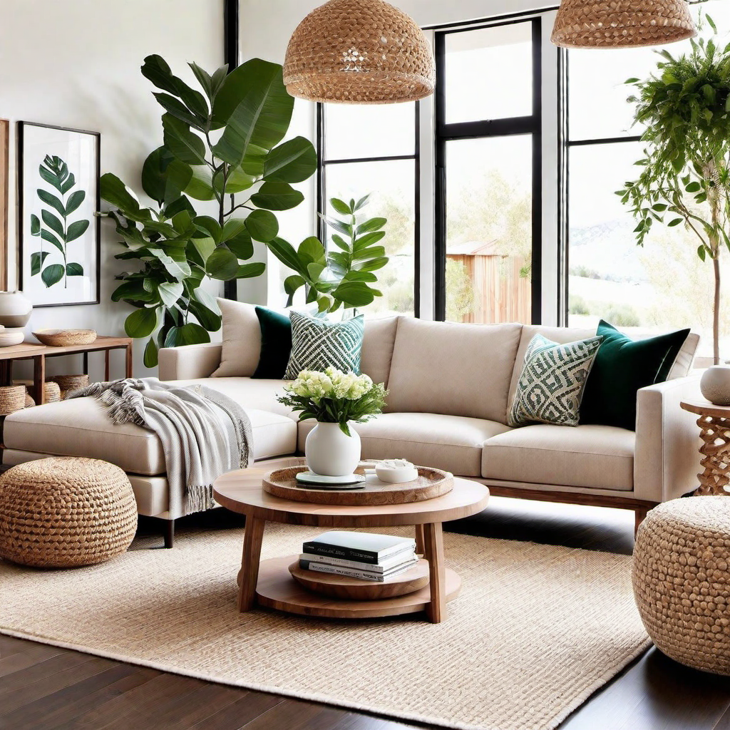 Organic Living: Cozy Home Living Room with Sustainable Materials