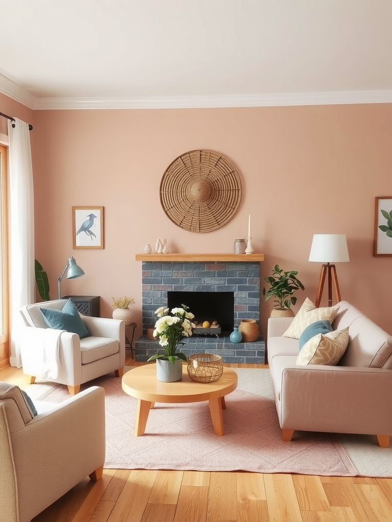 Boho Chic Wall Paint Ideas: Soft Pastels and Earth Tones