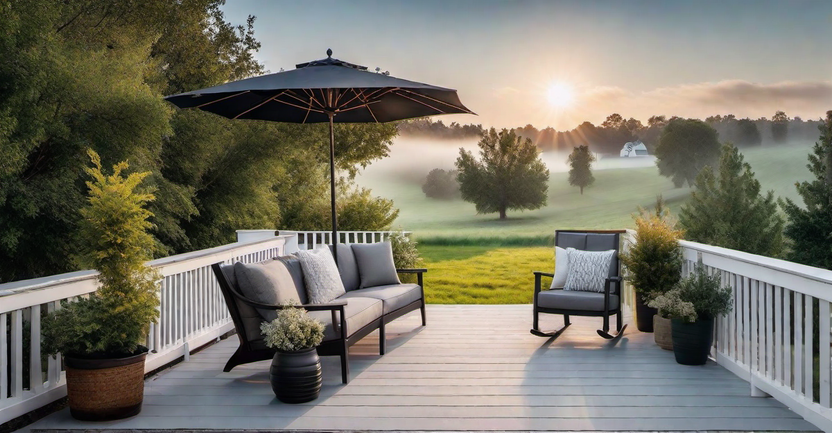 Country Living: Cozy Front Porch with Rocking Chairs and Swing