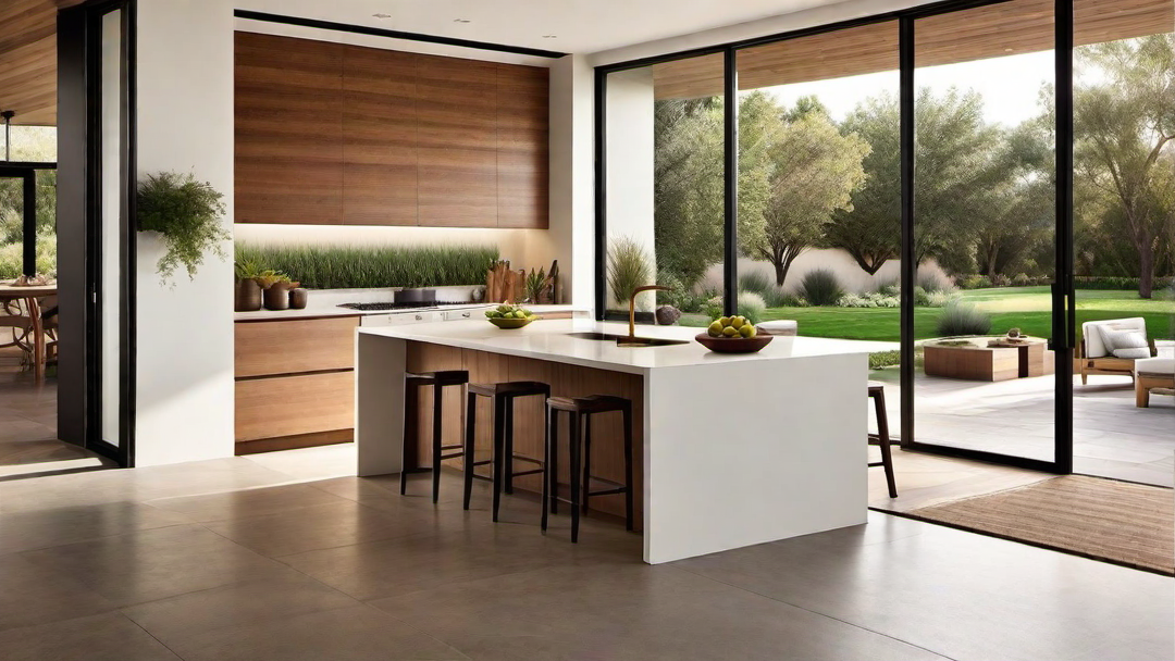 Indoor-Outdoor Connection: Ranch Kitchen with Patio Access