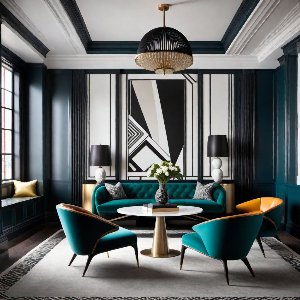 Art Deco Contrast: Bold Colors and Monochromatic Palettes