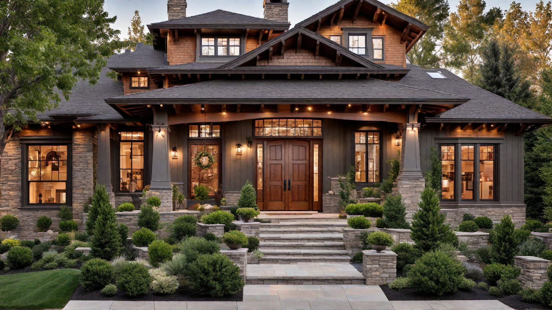 Rich Wood Accents: Highlighting Craftsmanship in Exteriors
