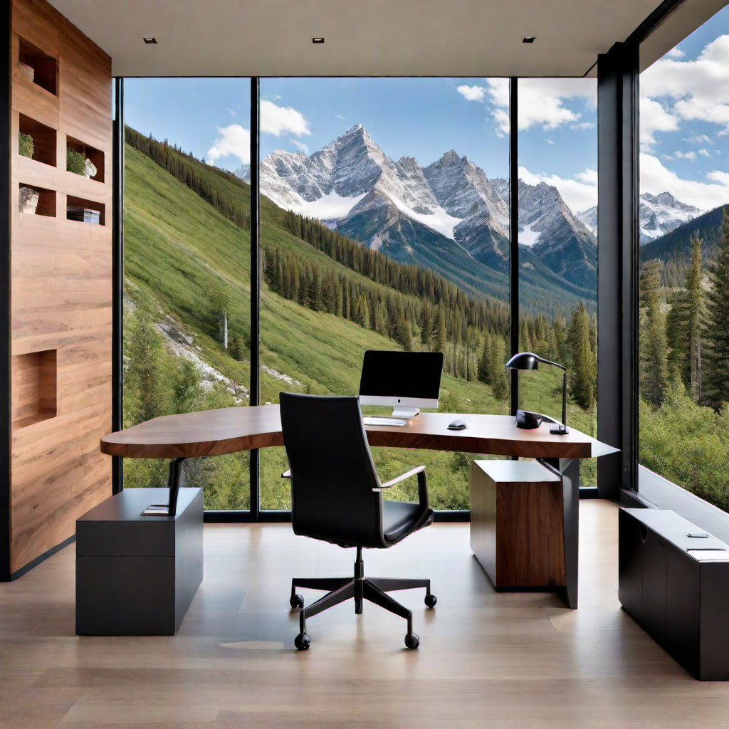 Functional and Stylish: Modern Mountain Home Office
