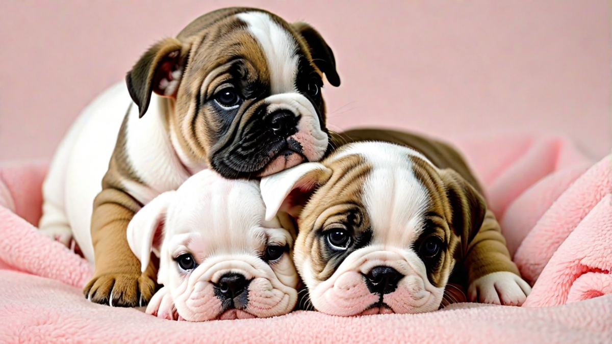 Newborn Bulldog Puppies