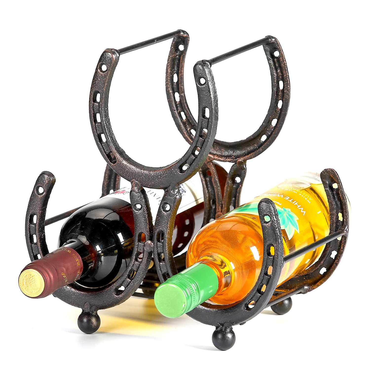 Retrome Iron Horseshoe Wine Rack