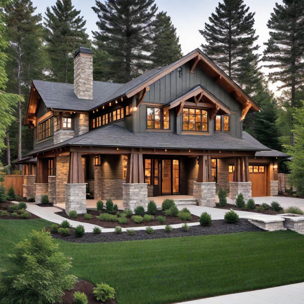 Craftsman Exterior Materials: Stone and Wood